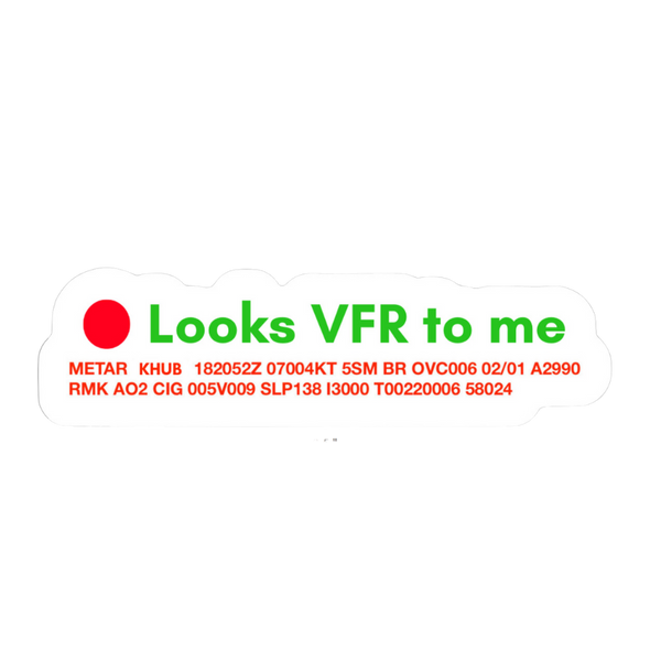 Looks VFR To Me Sticker